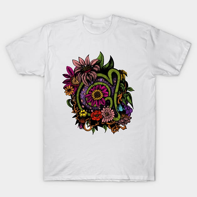 Decorative floral 'A' T-Shirt by stephenignacio